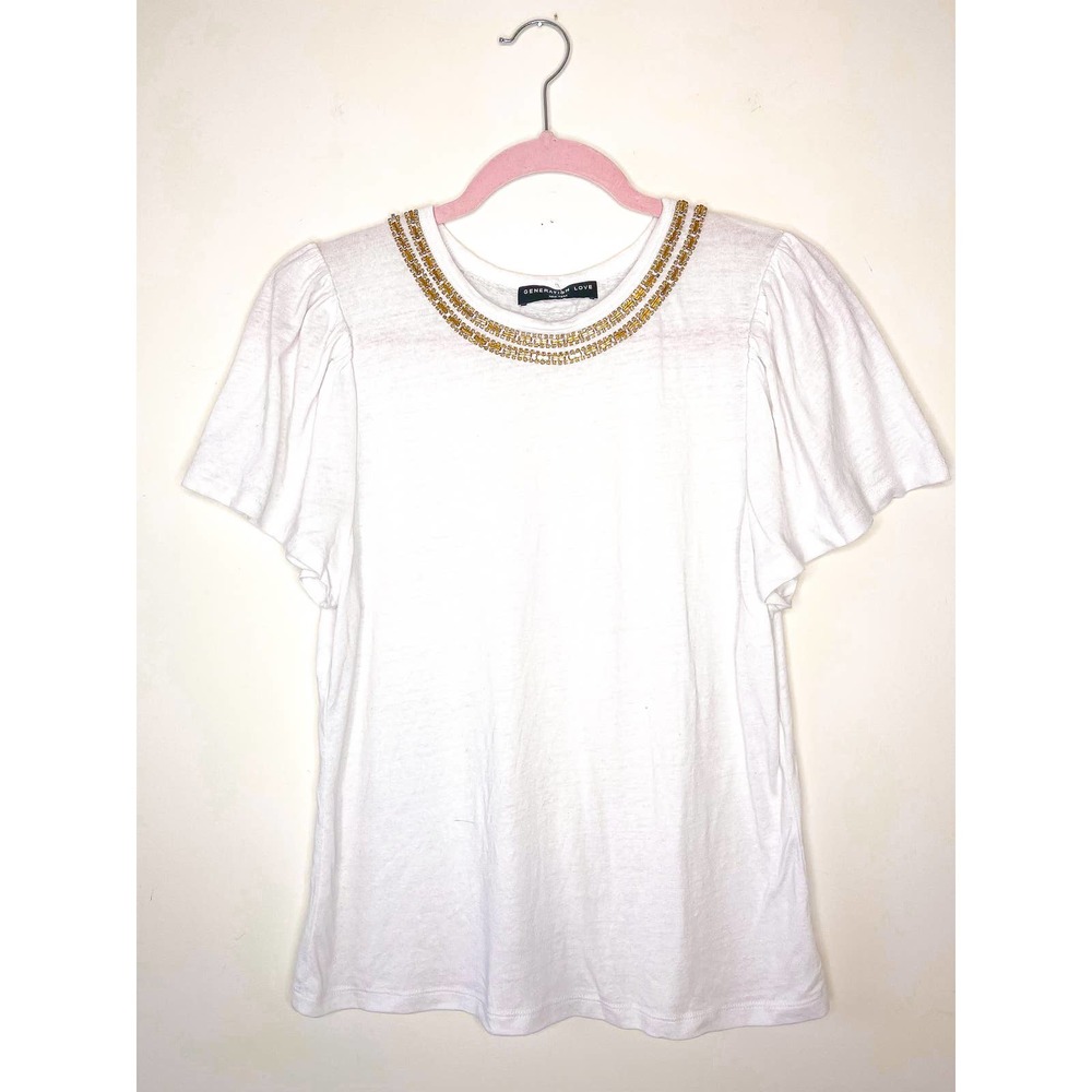 PUFF SLEEVE TOP WITH HARDWARE IN HONOUR OF HEIRLOOMS